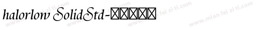 halorlow SolidStd字体转换